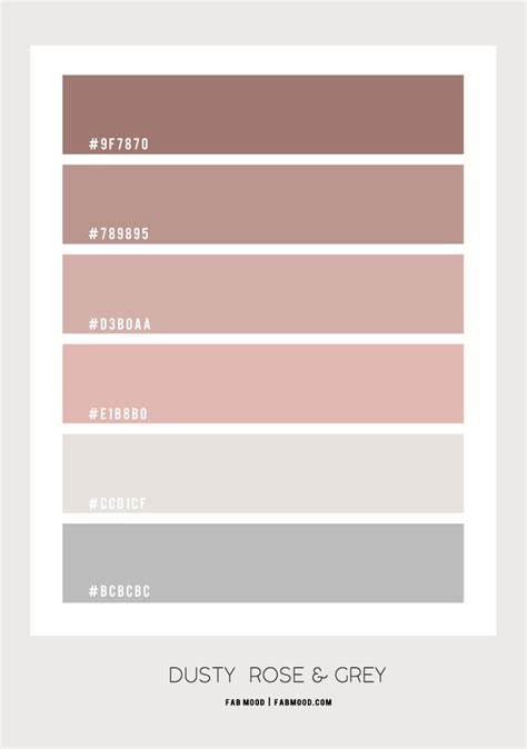 Dusty Pink Colour Chart Dresses Images 2022