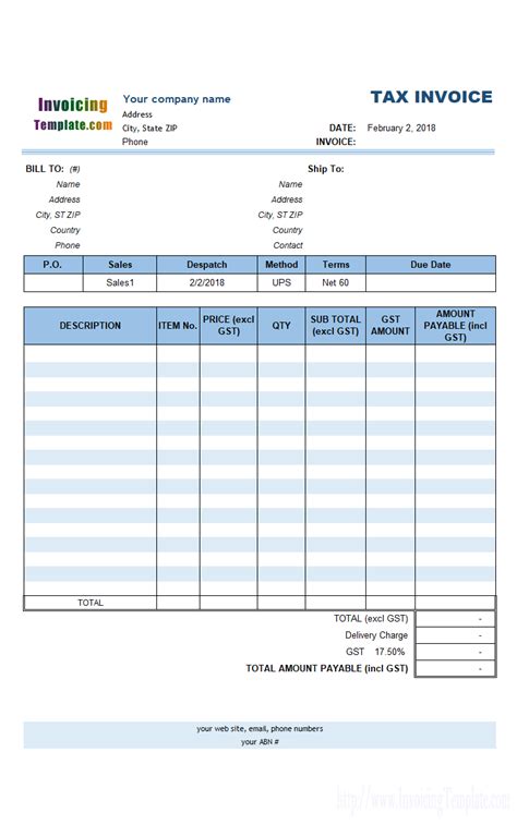 Use our free online refund calculator to see how much. Australian GST Billing Form | Price list template, Invoice template, Invoice template word