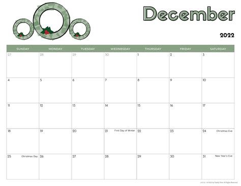 December Printable Calendar For Kids 2024 Calendar Printable