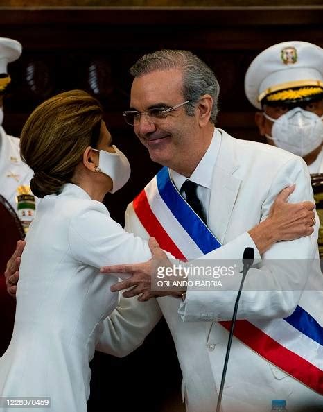 Dominican Republic New President Luis Abinader Hugs Vice President News Photo Getty Images