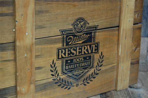 Vintage Miller Reserve Beer Crate Vintage Wooden Storage Etsy