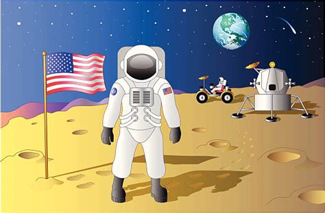 Royalty Free Walking On The Moon Clip Art Vector Images