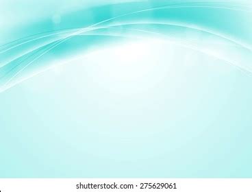 Turquoise Blue Abstract Smooth Wavy Background Stock Vector Royalty