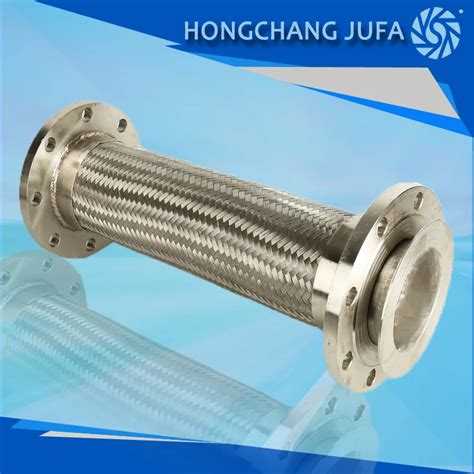 Flange Connection Ss Flexible Braided Hose With Corrugated Inner