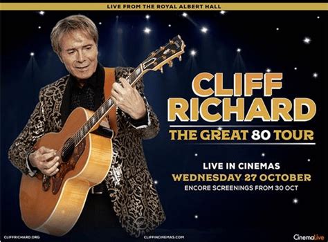 Coming To Cinemas Nationwide Cliff Richard The Great 80 Tour Live