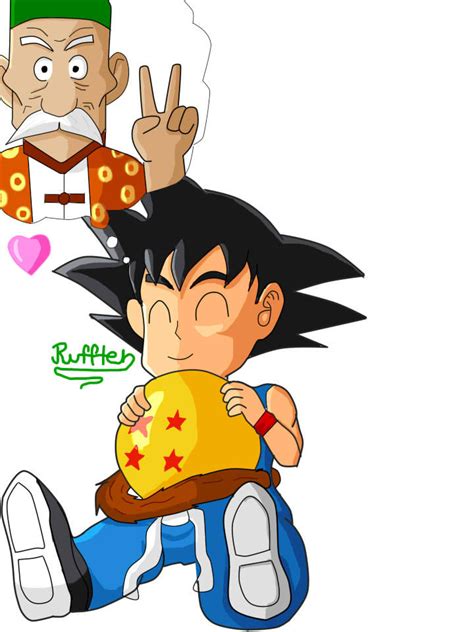 Goku Remembering His Grandfather Gohan Fan Art By Ruffter8 On Deviantart