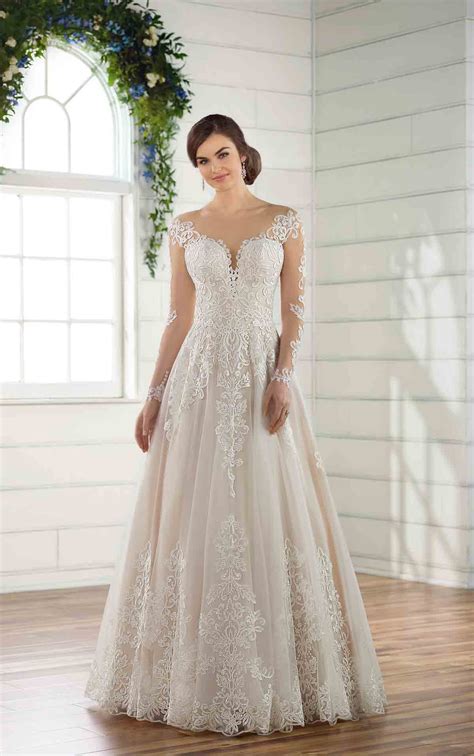 Open back lace wedding dresses with sleeves. Plus Size Wedding Dress with Lace Sleeves | Essense of ...