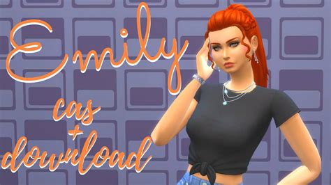 Creat A Sim Emily Download Cc The Sims 4 Youtube