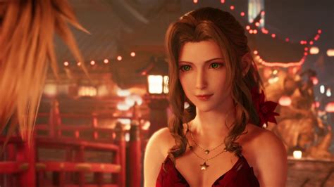 Final Fantasy Vii Remake Aerith In A Hot Red Dress Cutscene Youtube