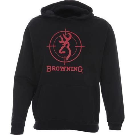 Browning Crosshair Hooded Sweatshirt Size Large Hoodie Color Black