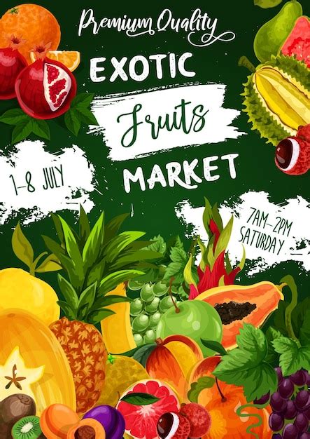 Premium Vector Tropical Fruits Farm Food Exotic Garden Fruits