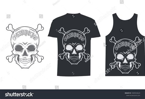 T Shirt Print Skull Vector Mascot Stock Vector Royalty Free