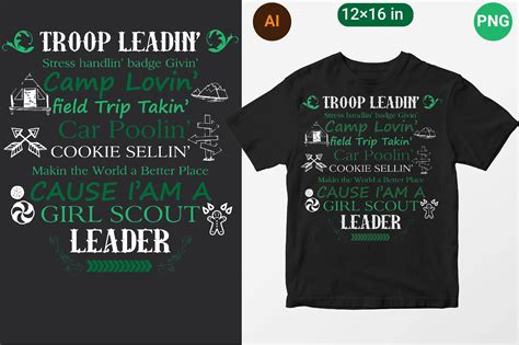 Girl Scout Troop Leader T Shirt Design Gráfico por ItalianvintagDesigns Creative Fabrica