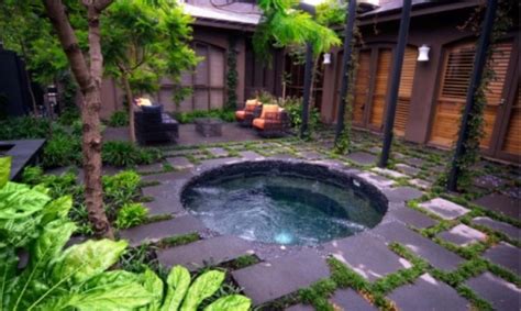 Pros & cons of indoor hot tub installation. 48 Awesome Garden Hot Tub Designs | DigsDigs