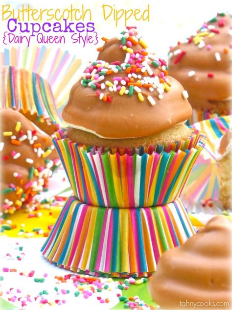 Butterscotch Dipped Cupcakes Dairy Queen Style Recipe Cupcake Cakes Baking Cupcakes