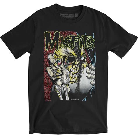Misfits Misfits Mens Eyeball Graphic Tee Slim Fit T Shirt Black