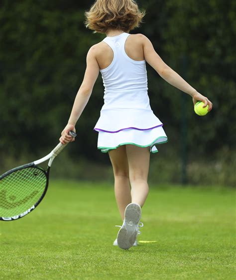 Wimbledon White Tennis Dress Girls Tennis Clothing By Zoe Alexander