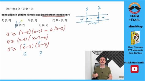 2 Dereceden Eşitsizlikler TEST 1 ALTIN KİTAP ÇÖZÜMLERİ MİRAY YAYINLARI