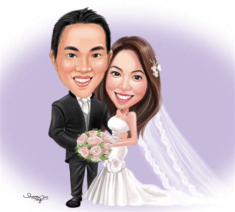 Wedding Caricature Custom And Personalized Wedding Cartoon Etsy