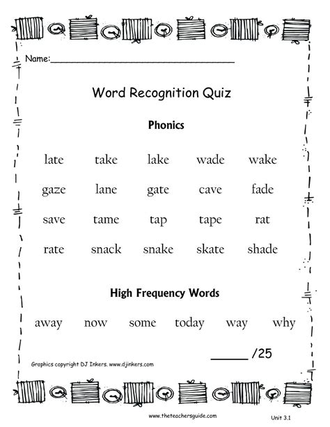 2nd Grade Phonics Worksheets