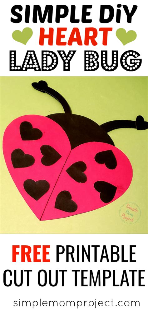 Free Printable Heart Shaped Ladybug Craft Ladybug Crafts Arts And