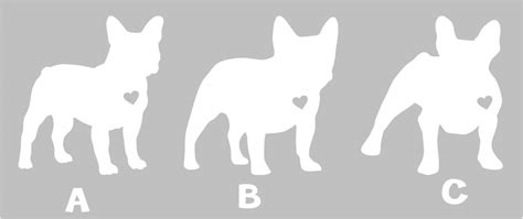 French Bulldog Silhouette Vinyl Sticker Car Decal Personalized