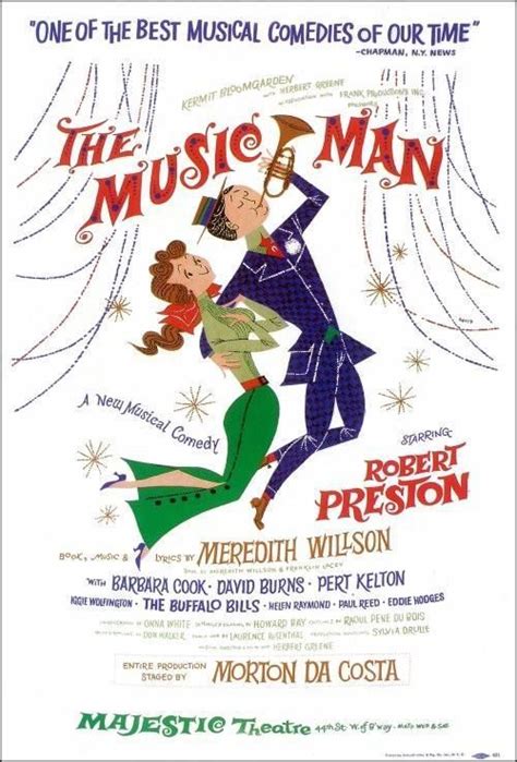 The Music Man 14x22 Broadway Show Poster 1957 In 2020 The Music Man