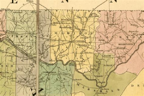 Maps Of Madison County Alabama Alabama Genealogy