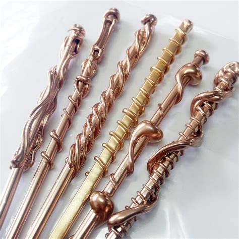 Rose Gold Party Favor Wizard Wand Wedding Favor Wands Etsy Harry Potter Wands Diy Harry