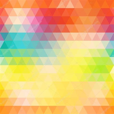 Abstract Geometric Triangle Background Colorful Rainbow Seamles