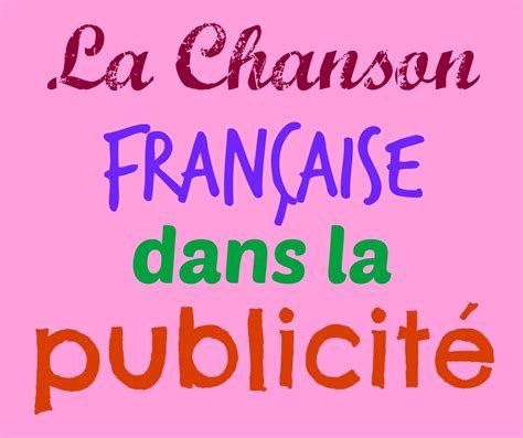 Francés Hasta En La Sopa La Chanson Française Dans La Publicité