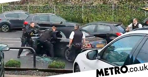 Moment Armed Police Drag Teenagers From Car After Dramatic Pursuit