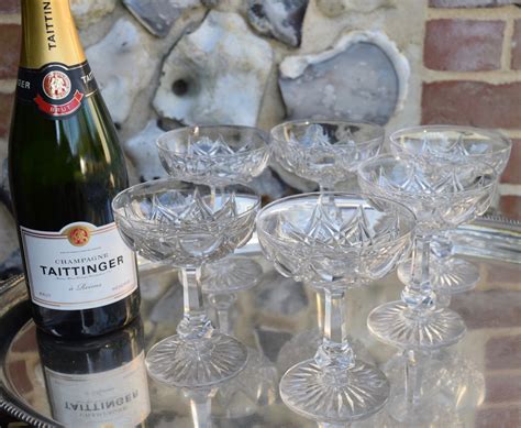 8 Baccarat Crystal Colbert Champagne Glasses C 1925 691852