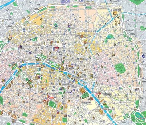 High Resolution Large Map Of Paris Download For Print Out Paris Map