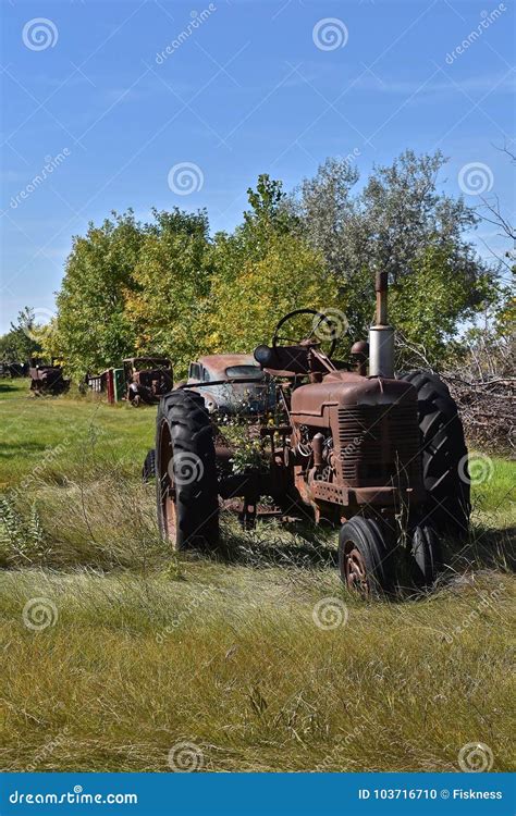 Abandoned Old Rusty Tractor Stock Photo Image Of Junk Machine 103716710