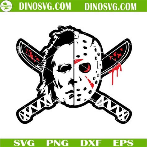 Michael Myers Jason Face SVG Halloween Killer SVG PNG DXF EPS For