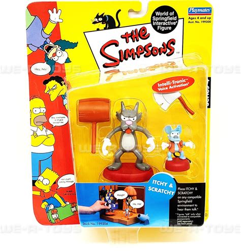The Simpsons World Of Springfield Interactive Itchy And Scratchy Figures Playmates We R Toys