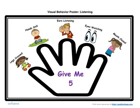 Behavior Posters For Kids