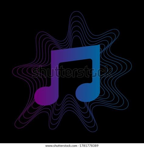 Music Note Sound Wave Abstract Musical Stock Vector Royalty Free