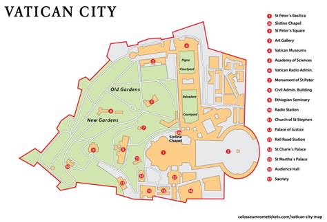 Vatican City Guide With Map Colosseum Rome Tickets