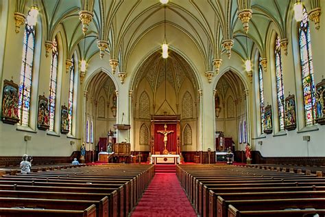 The church was entered through an atrium. Saint Peter & Paul Catholic Church in Chattanooga, TN | Flickr