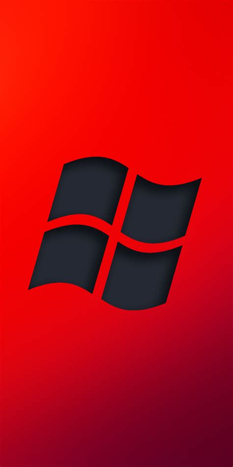 1080x2160 Windows Red Logo Minimal 4k One Plus 5thonor 7xhonor View