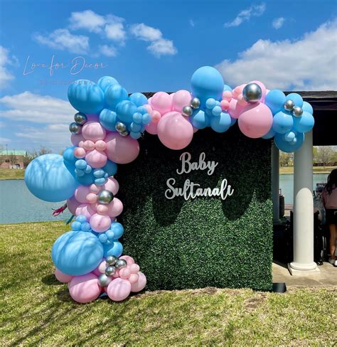Gender Reveal Balloon Garland Arch Decoration 124 Balloons Etsy