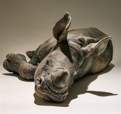 Nick Mackman Animal Sculpture On Instagram Baby White Rhino Sculpture