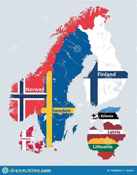 Scandinavia And Baltic Countries Political Detailed Map