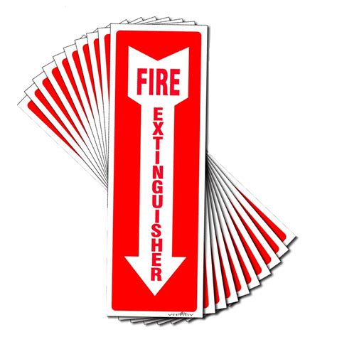 Buy Fire Extinguisher Sign Safety Sticker Signs 10 Pack Fire