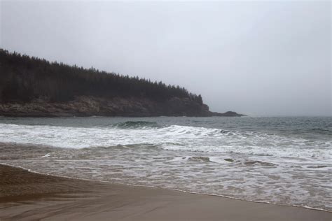 3840x2560 Beach Fog Landscape Nature Ocean Rocks Seacoast