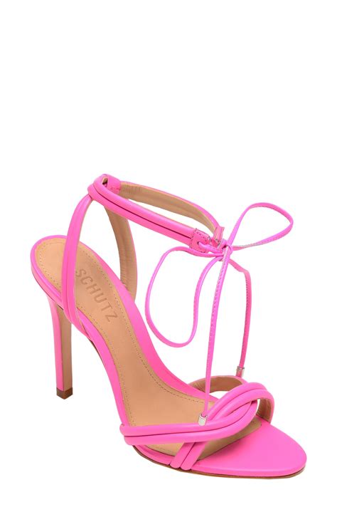 Schutz Womens Yvi Strappy High Heel Sandals In Pink Save 62 Lyst