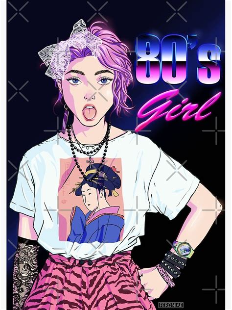 80s Girl Poster For Sale By Feroniae Redbubble
