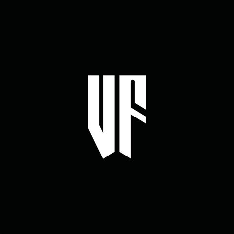 Vf Logo Monogram With Emblem Style Isolated On Black Background 4281584